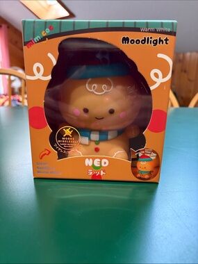 NIB Mimicoco 'Ned' The Gingerbread Warm White Kids Night Light